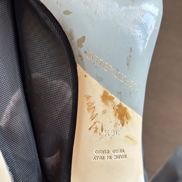 Armani pumps black leather with mesh - Picture 3 of 4